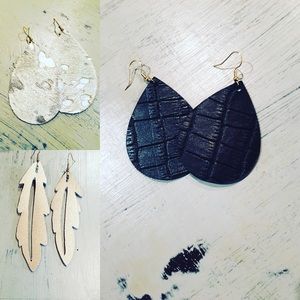 Leather and Cowhide Earrings